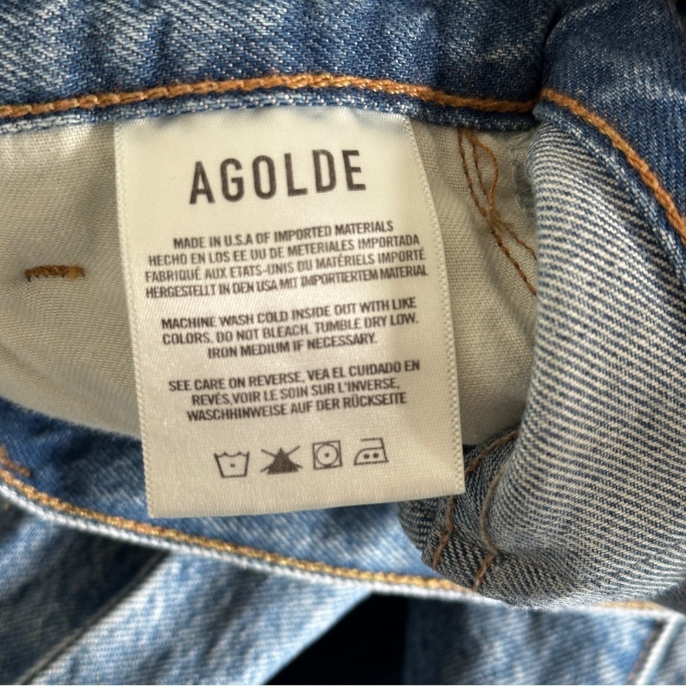 AGOLDE Ellis Trouser Jeans – Baffle, Wide Leg, Made in USA size 23 - Picture 9 of 15